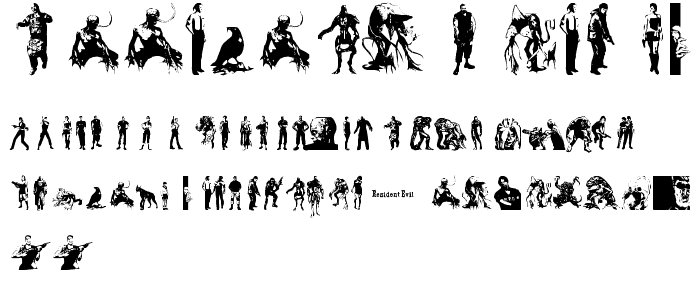 resident evil characters font